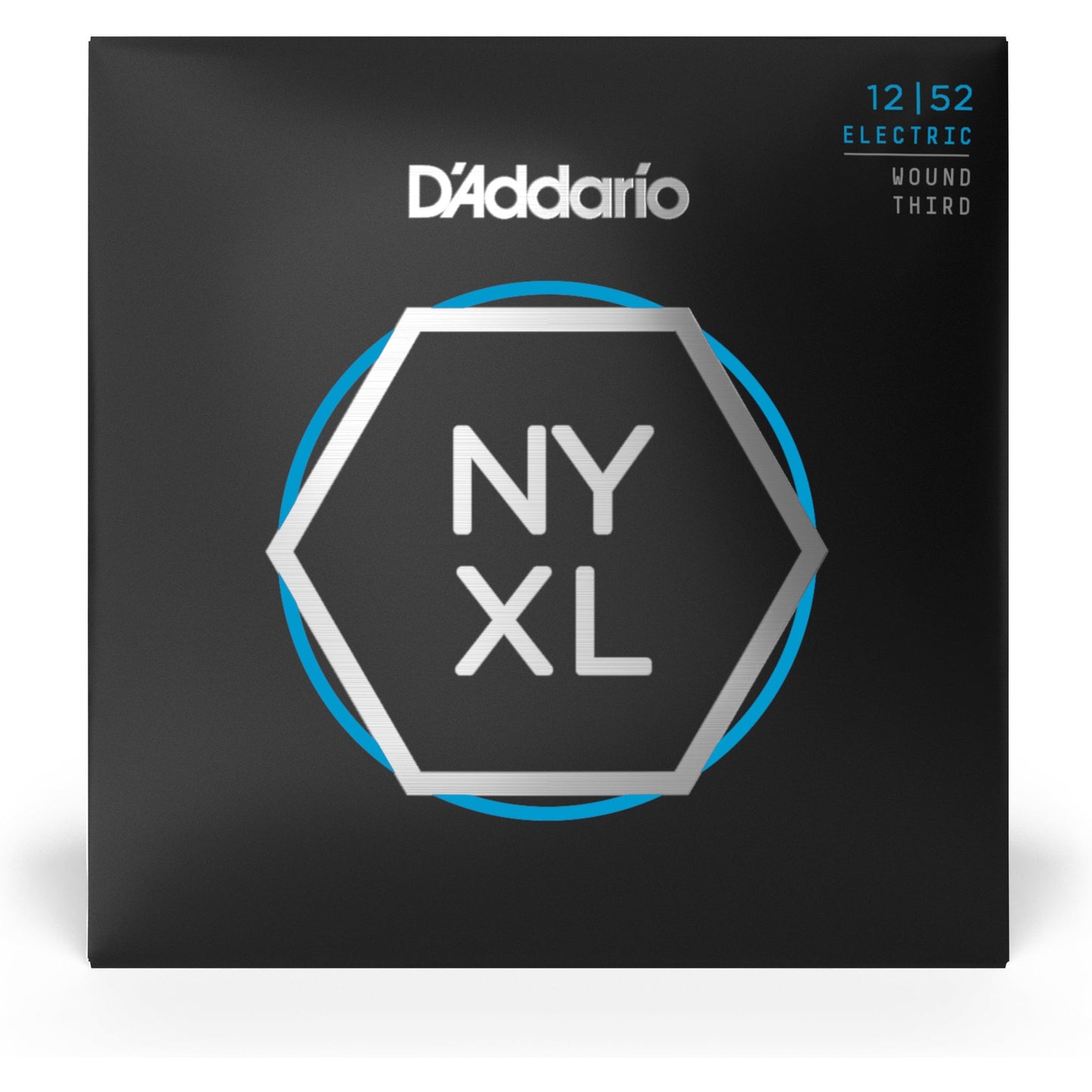 D'Addario NYXL1252W Nickel Wound Electric Guitar Strings, Light Wound 3rd, 12-52