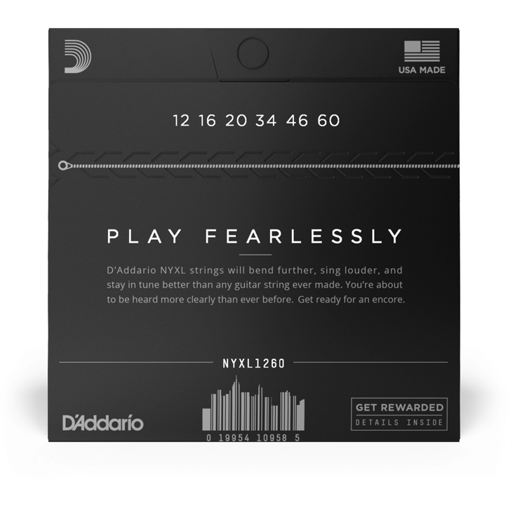 D'Addario NYXL Nickel Wound Electric Guitar Strings – Extra Heavy – 12-60