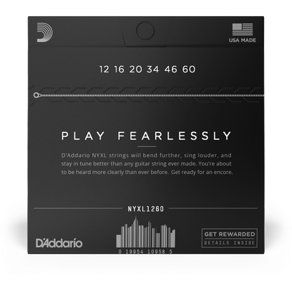 D'Addario NYXL Nickel Wound Electric Guitar Strings – Extra Heavy – 12-60