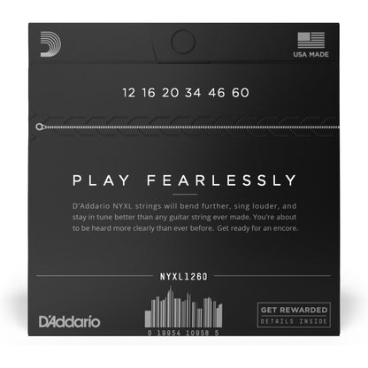 D'Addario NYXL1260 Nickel Wound Electric Guitar Strings, Extra Heavy, 12-60