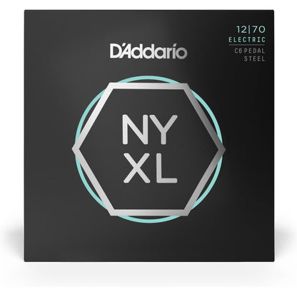 D'Addario NYXL1270PS Nickel Wound C6 Pedal Steel Guitar Strings, Regular, 12-70