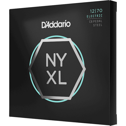 D'Addario NYXL Nickel Wound C6 Pedal Steel Guitar Strings – Regular – 12-70