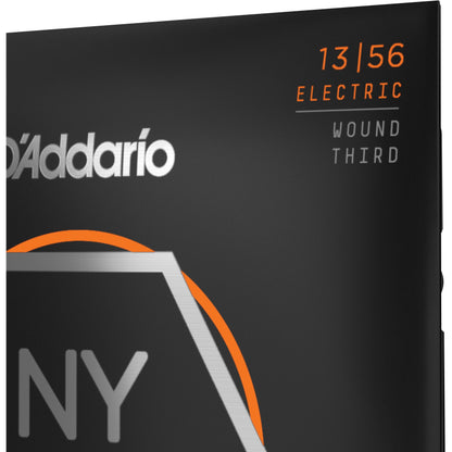 D'Addario NYXL1356W Nickel Wound Electric Guitar Strings, Medium Wound 3rd, 13-56