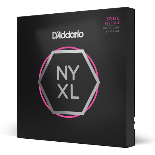 D'Addario NYXL32130SL Nickel Wound Bass Guitar Strings, Regular Light 6-String, 32-130, Super Long Scale