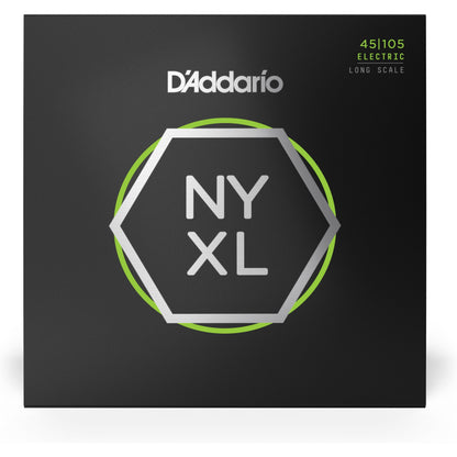 D'Addario NYXL45105 Nickel Wound Bass Guitar Strings, Light Top / Med Bottom, 45-105, Long Scale