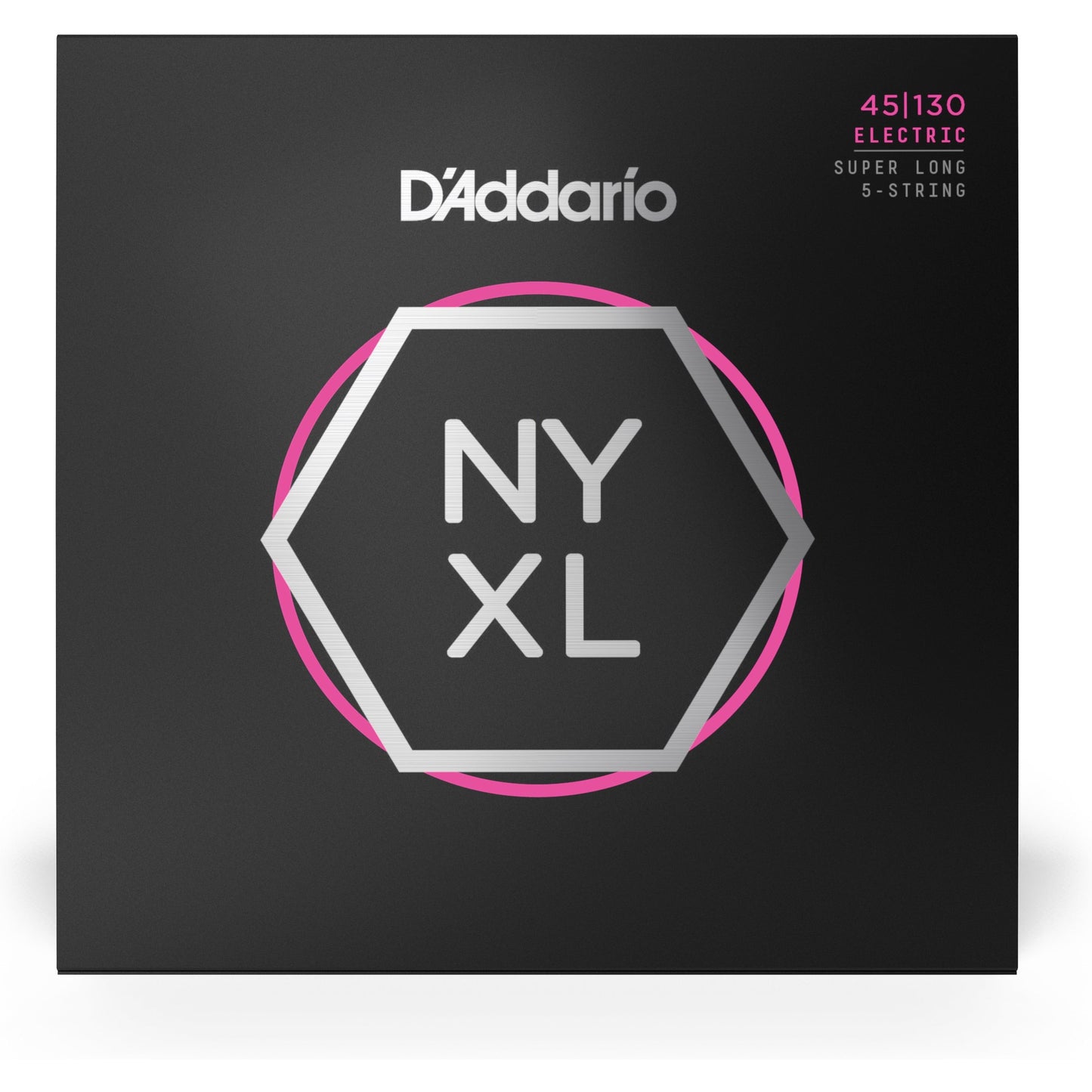 D'Addario NYXL45130SL Nickel Wound Bass Guitar Strings, Regular Light 5-String, 45-130, Super Long Scale