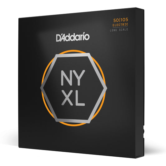 D'Addario NYXL50105 Nickel Wound Bass Guitar Strings, Medium, 50-105, Long Scale