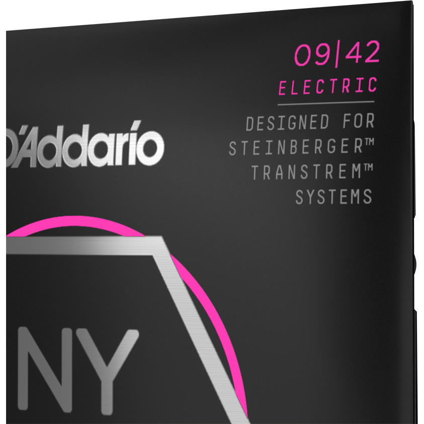 D'Addario NYXL Nickel Wound Electric Guitar Strings – Double Ball End – Super Light – 9-42