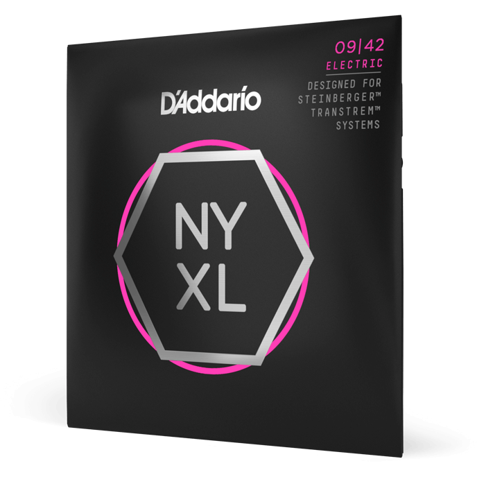 D'Addario NYXL Nickel Wound Electric Guitar Strings – Double Ball End – Super Light – 9-42