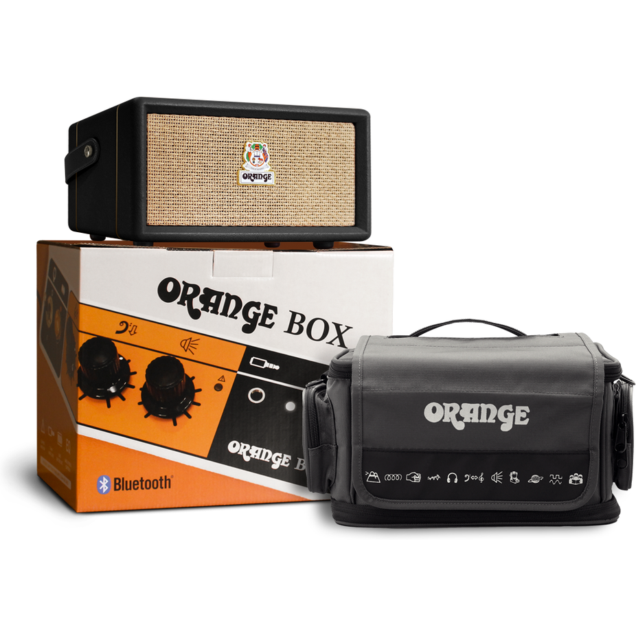 Orange Box Portable Bluetooth Speaker w/ Free Carry Case – Black