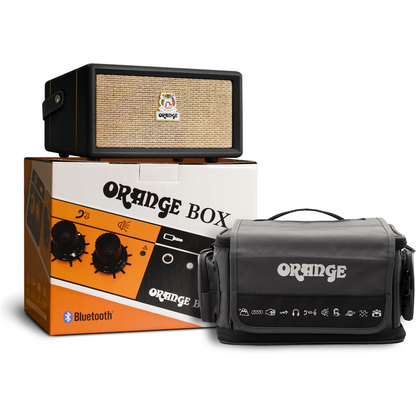 Orange Box Portable Bluetooth Speaker w/ Free Carry Case – Black