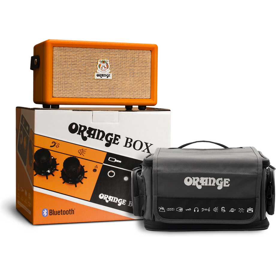Orange Box Portable Bluetooth Speaker w/ Free Carry Case – Orange