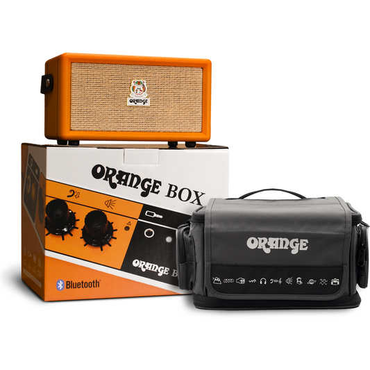 Orange Box Portable Bluetooth Speaker w/ Free Carry Case – Orange