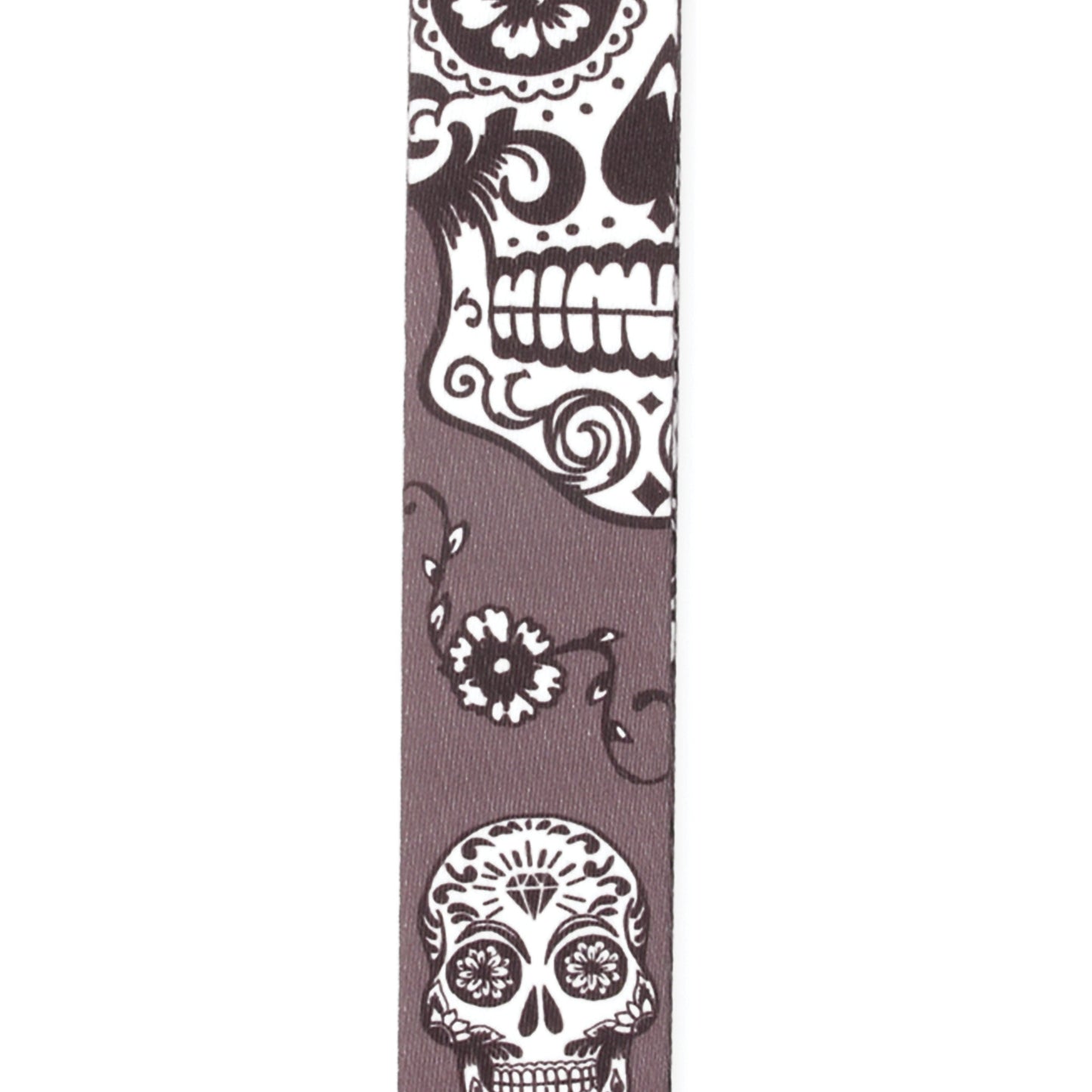 D'Addario Polyester Guitar Straps, Sugar Skulls, Black