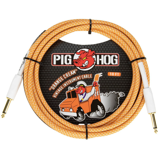 Pig Hog "Orange Creme" Instrument Cable, 10 Foot