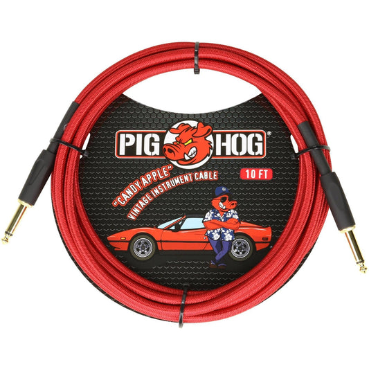 Pig Hog "Candy Apple Red" Instrument Cable - 10 Foot
