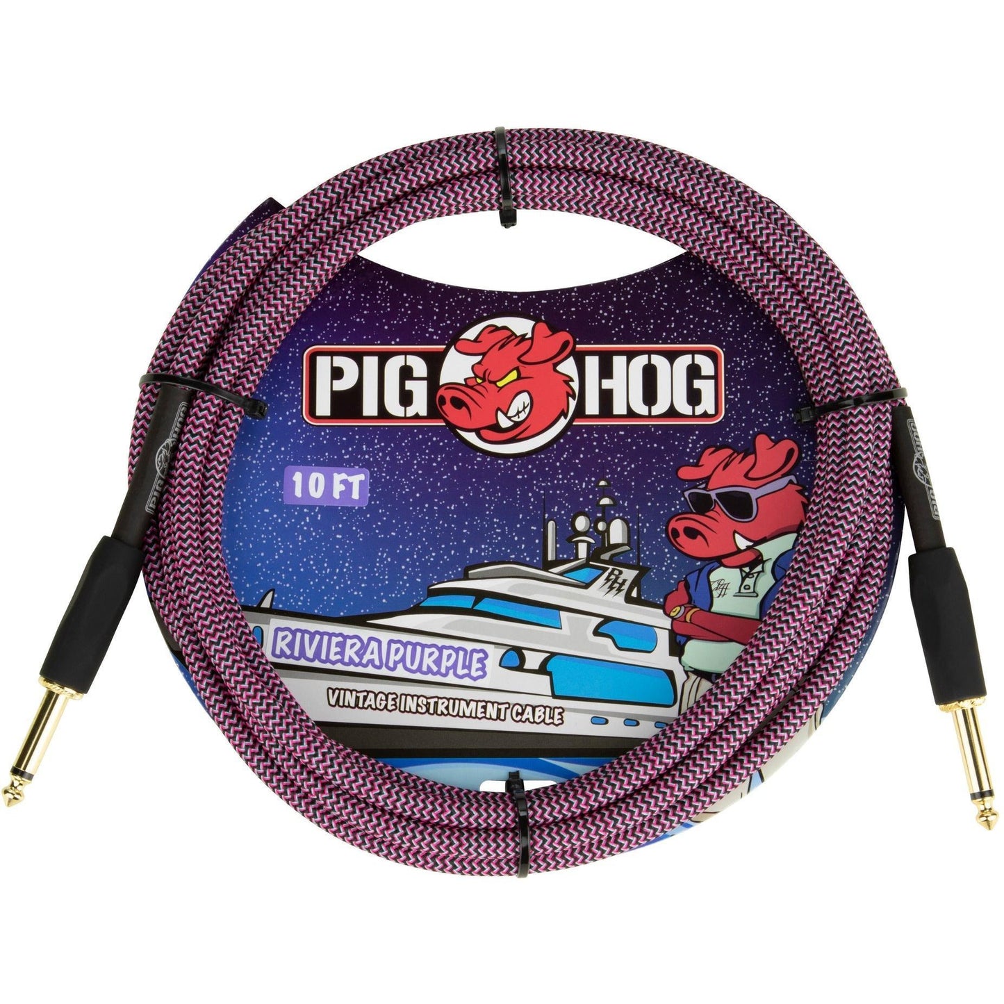 Pig Hog "Riviera Purple" Instrument Cable - 10 Foot