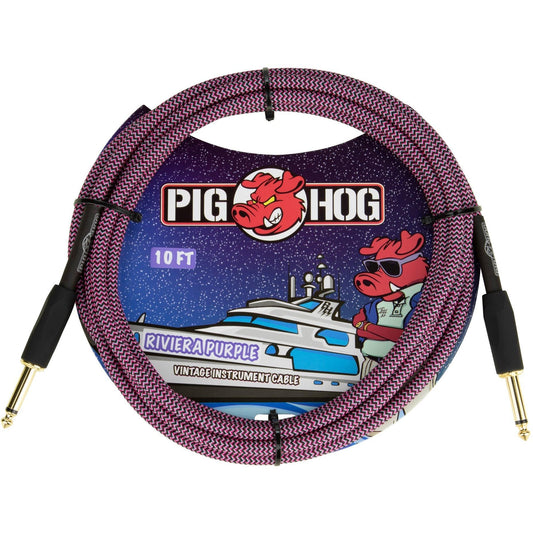 Pig Hog "Riviera Purple" Instrument Cable - 10 Foot