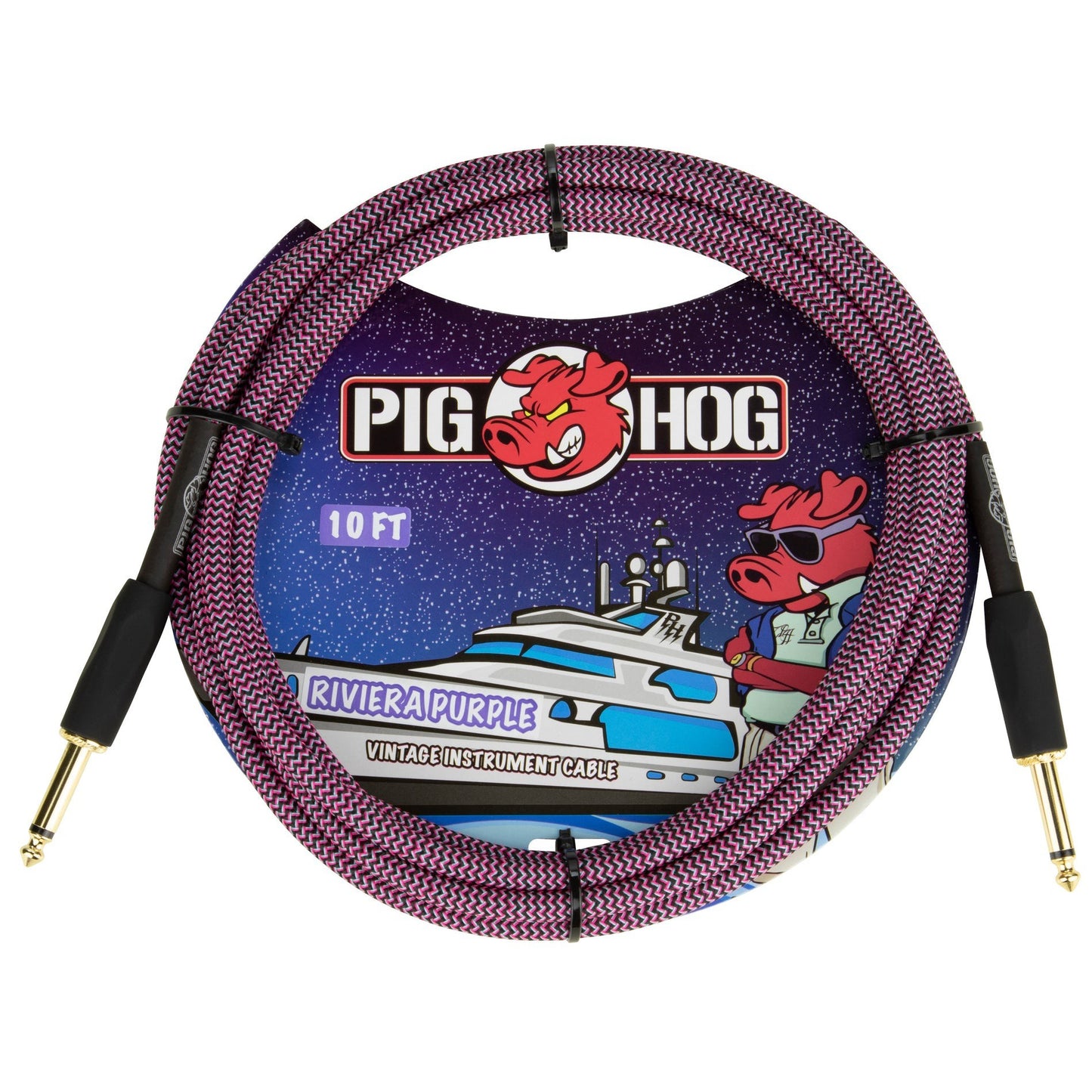 Pig Hog "Riviera Purple" Instrument Cable, 10 Foot