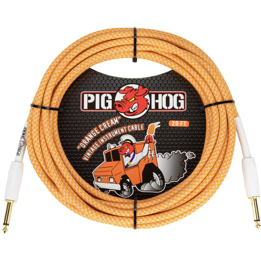 Pig Hog "Orange Creme" Instrument Cable, 20 Foot