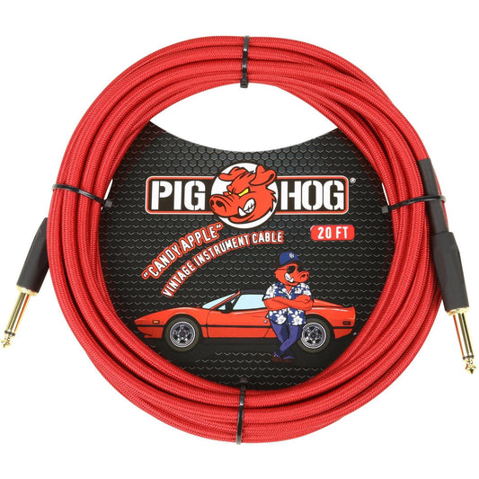 Pig Hog "Candy Apple Red" Instrument Cable - 20 Foot