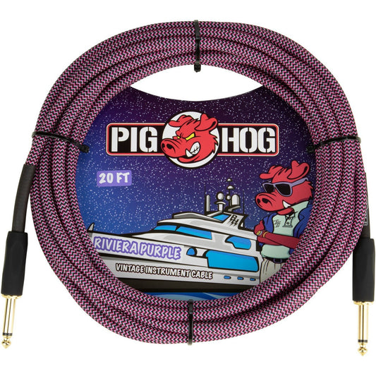 Pig Hog "Riviera Purple" Instrument Cable, 20 Foot