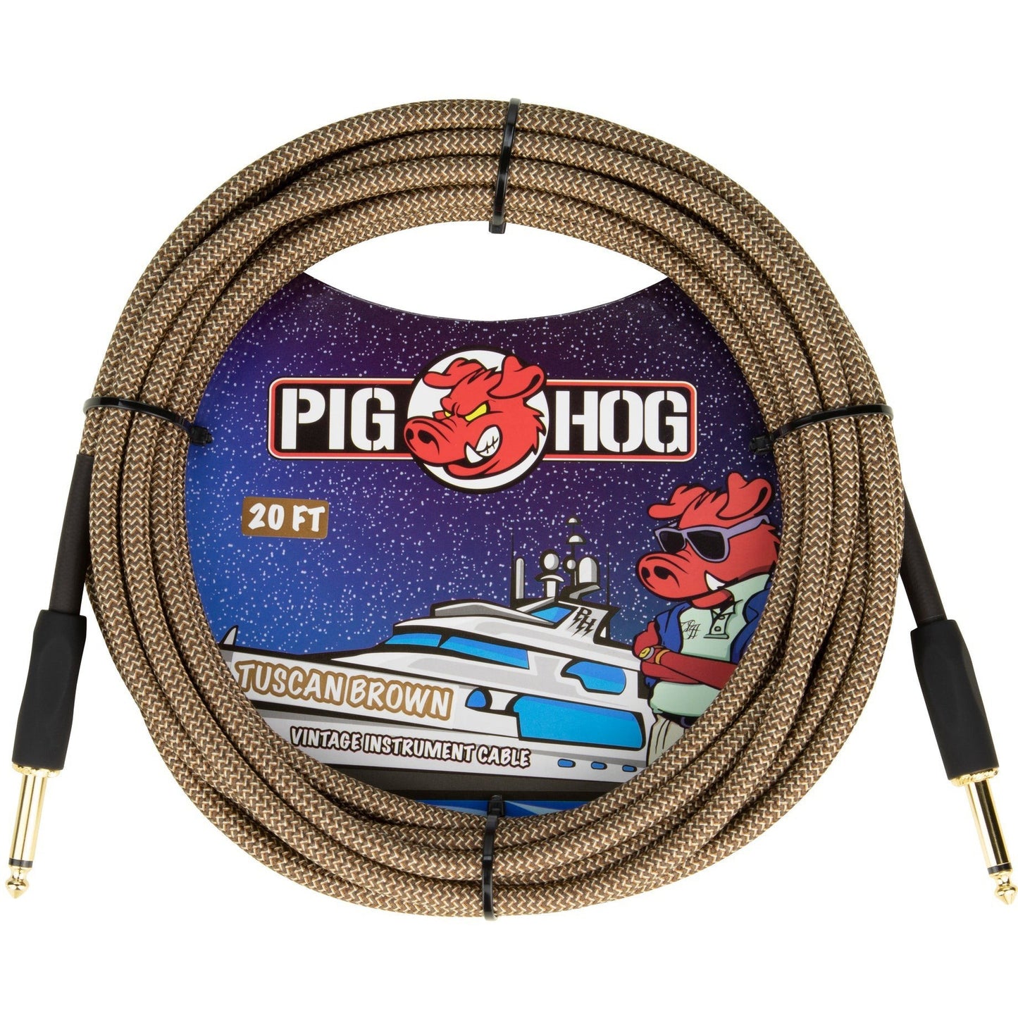 Pig Hog "Tuscan Brown" Instrument Cable, 20 Foot