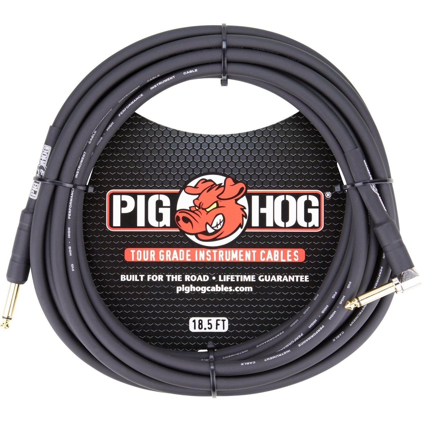 Pig Hog 1/4" to 1/4" Instrument Cable - 18.5 Foot - Right Angle