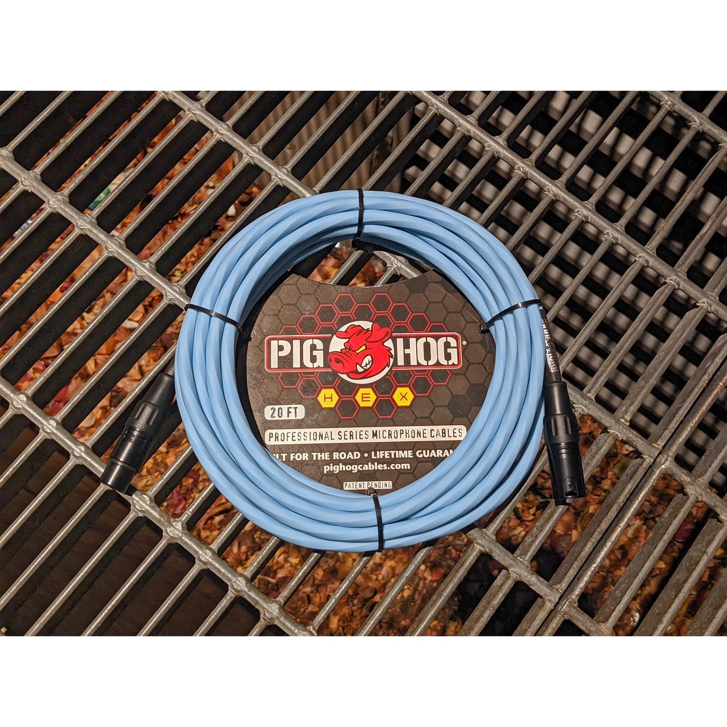 Pig Hog Hex Series Microphone Cable, 20 Foot - Daphne Blue