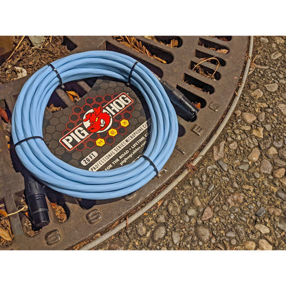 Pig Hog Hex Series Microphone Cable, 20 Foot - Daphne Blue