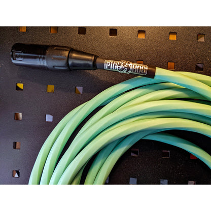 Pig Hog Hex Series Microphone Cable, 20 Foot - Seafoam Green