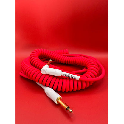 Pig Hog "Half Coil" Instrument Cable, 30 Foot, Candy Apple Red