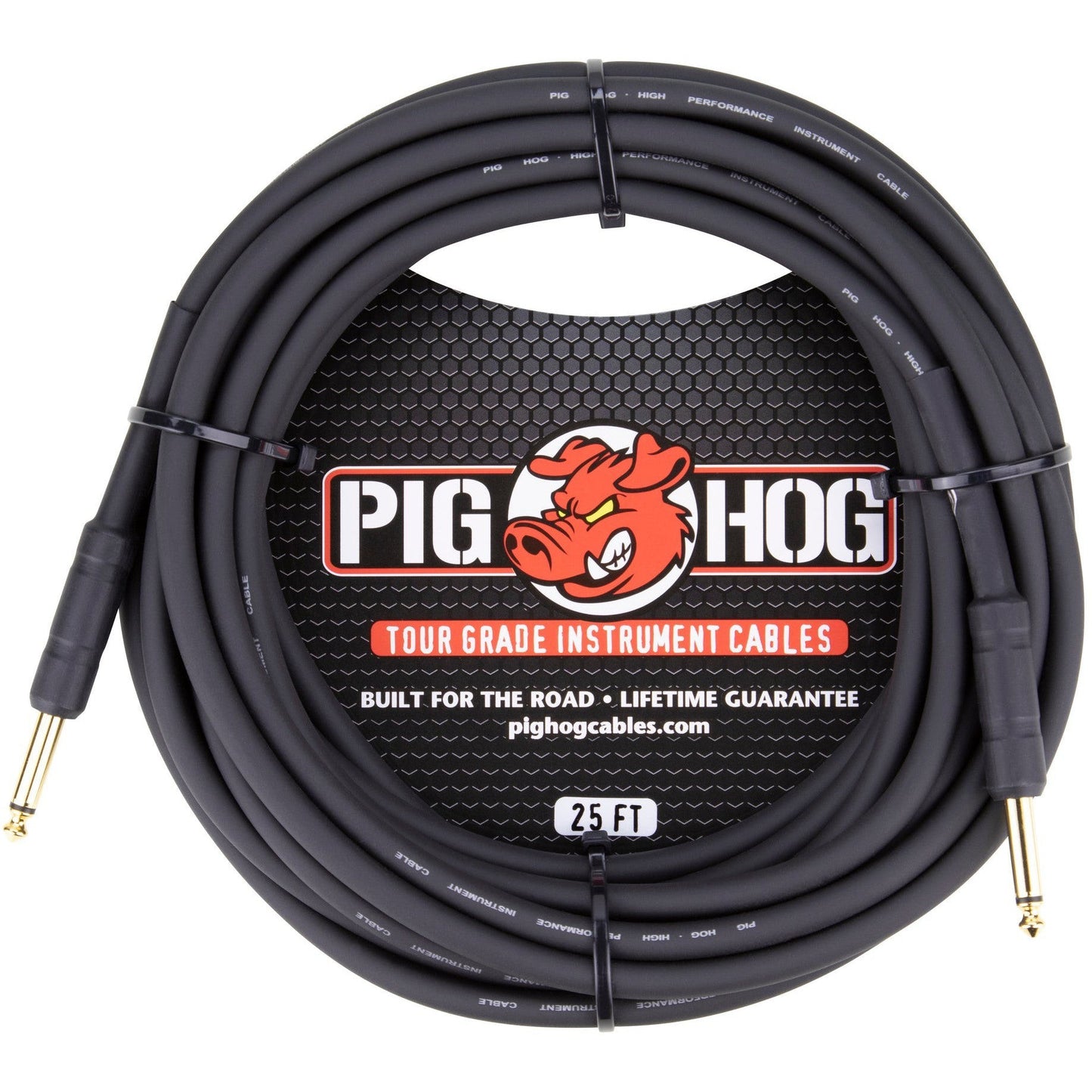 Pig Hog 25 Foot 1/4" - 1/4" 8mm Instrument Cable