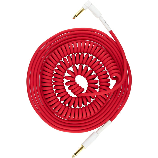 Pig Hog "Half Coil" Instrument Cable, 30 Foot, Candy Apple Red