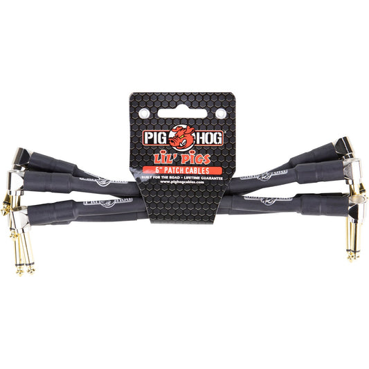 Pig Hog Lil' Pigs 6" Patch Cables, 4 Pack