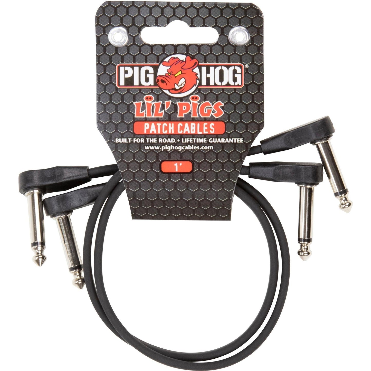 Pig Hog Lil Pigs 1 Foot Low Profile Patch Cables - 2 Pack