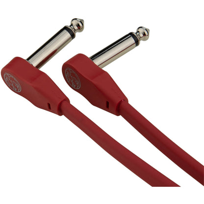 Pig Hog Lil' Pigs Low Profile 2 Foot Patch Cables, 2 Pack - Candy Apple Red