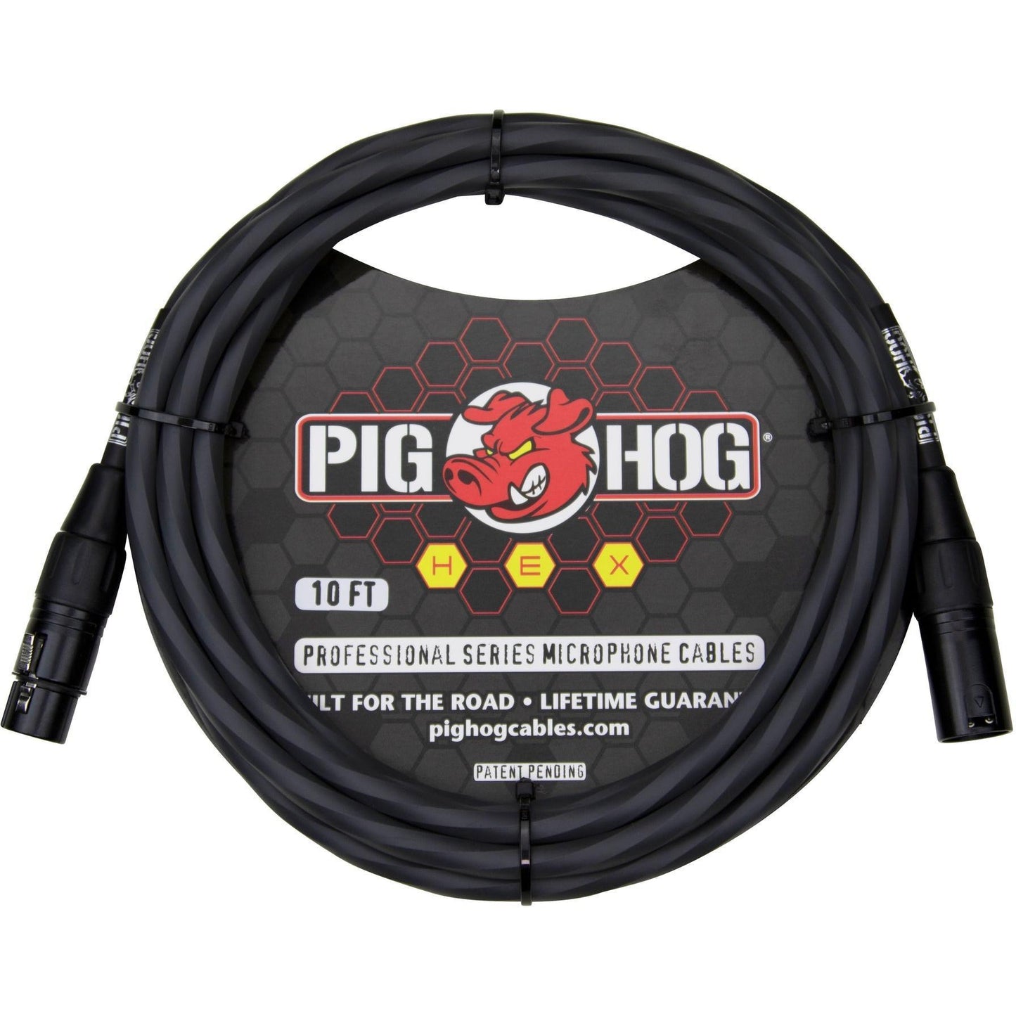 Pig Hog Hex Series Microphone Cable - 10 Foot - Grey