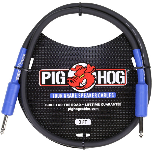 Pig Hog Speaker Cable, 3 Foot (14 Gauge Wire)