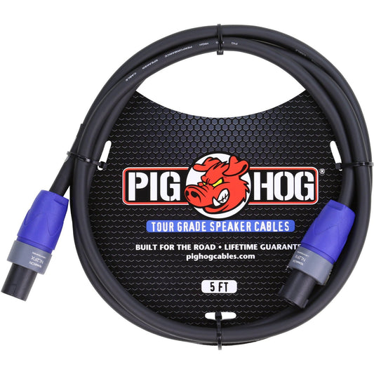 Pig Hog Speaker Cable, 5 Foot (14 Gauge Wire) - SPEAKON