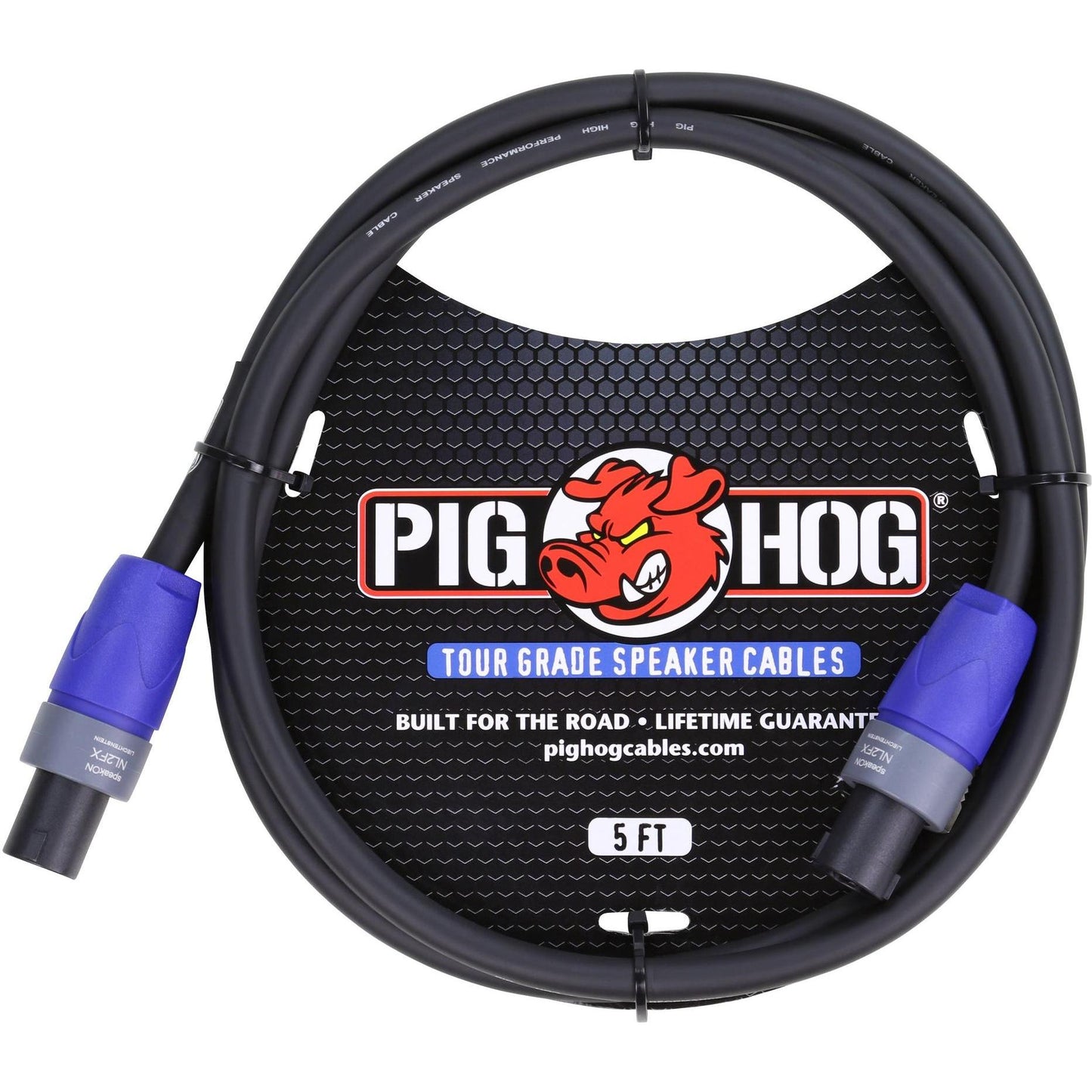 Pig Hog Speaker Cable (14 Gauge Wire) - SpeakOn to SpeakOn - 5 Foot