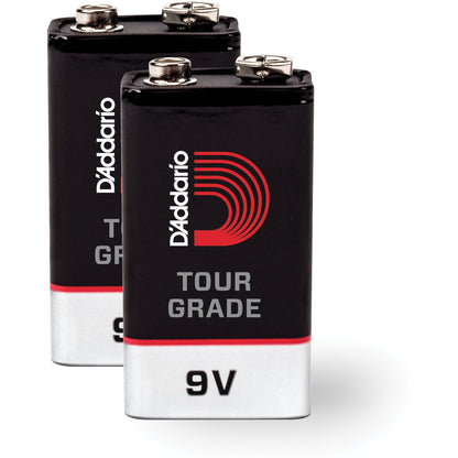 D'Addario Tour-Grade 9V Battery, 2 Pack