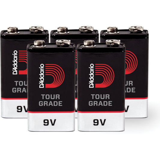 D'Addario 9V Battery, 5-Pack