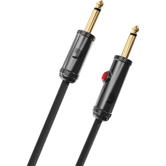 D'Addario Circuit Breaker Instrument Cable w/Latching Cut-Off Switch – 20 Foot