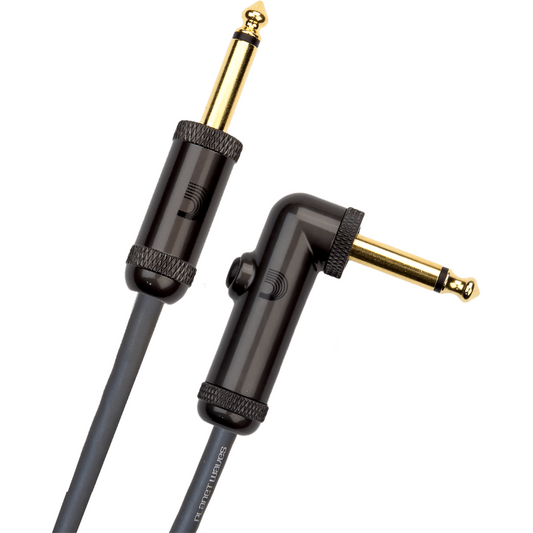 D'Addario Circuit Breaker Instrument Cable – Right Angle to Straight – 10 Foot