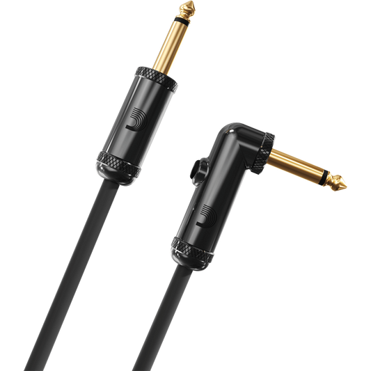 D'Addario Circuit Breaker Instrument Cable – Right Angle to Straight – 20 Foot