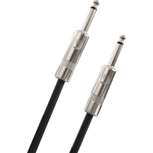 D'Addario Custom Series Braided Instrument Cable – Black – 20 Foot