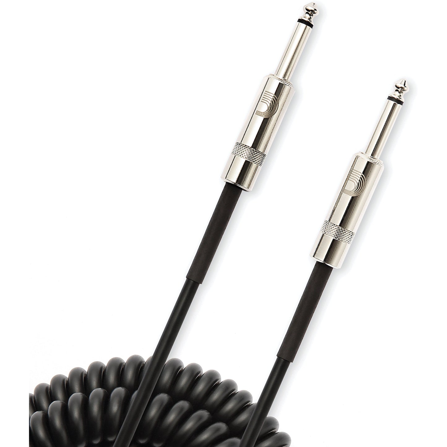 D'Addario Custom Series Coiled Instrument Cable, Black, 30'