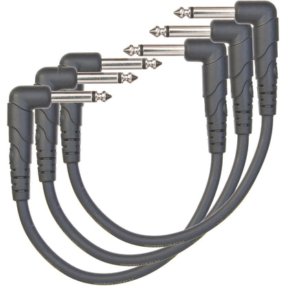 D'Addario Classic Series Patch Cable, 3-Pack, 6 inches