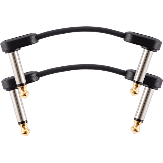 D'Addario Flat Patch Cable – Dual Right Angle – 2" (2 Pack)
